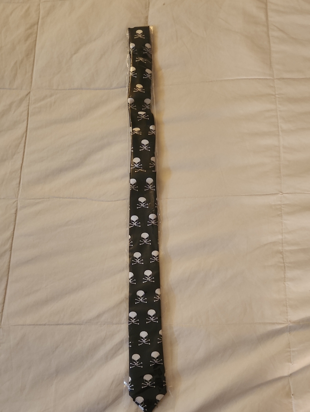Black Skull Pattern Men's Tie